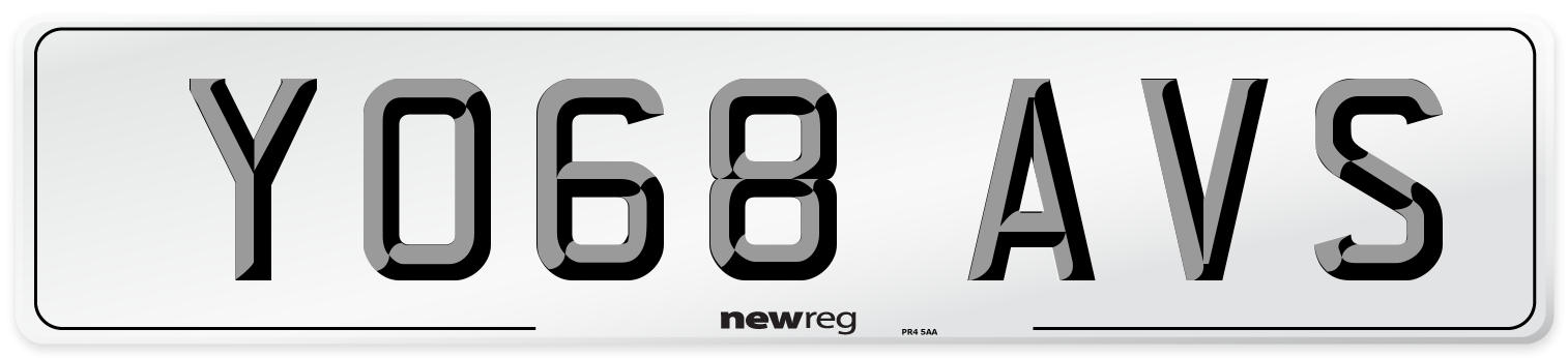 YO68 AVS Number Plate from New Reg